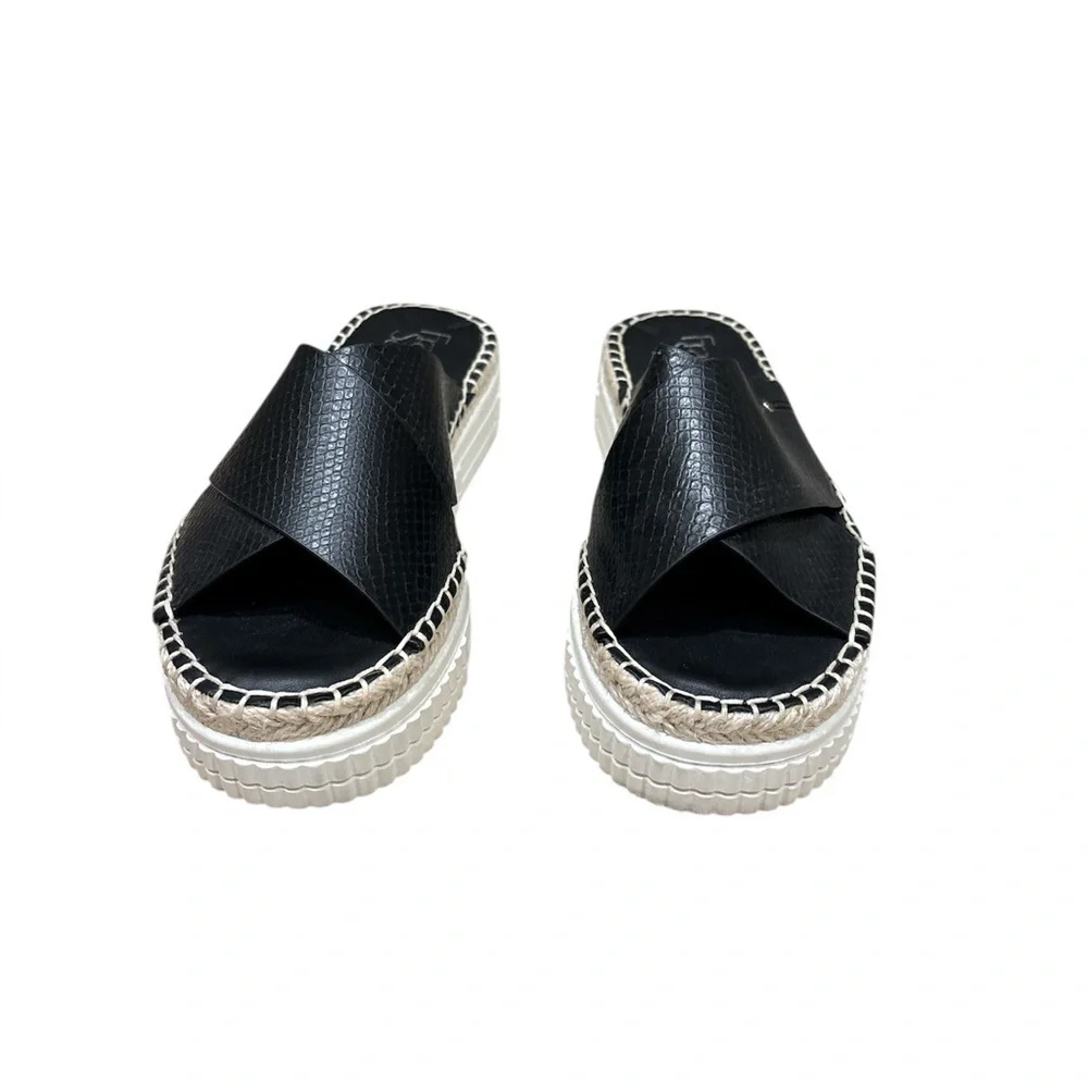 Franco Sarto Black Espadrille Slides. They are a woman's size 6